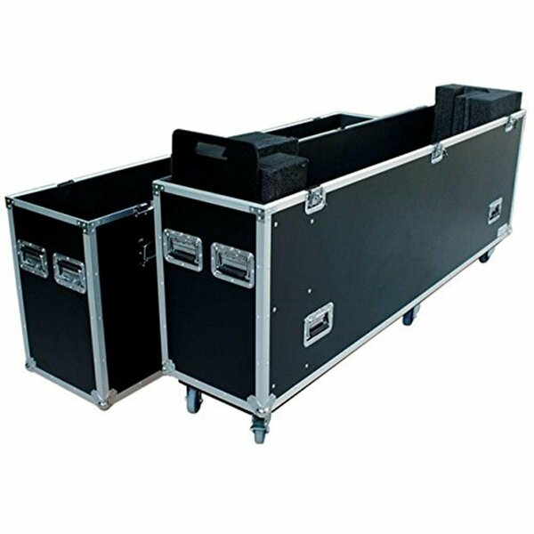 Hi-Tec 90 in. Fly Drive Case for One LED Television or Similarly Sized Equipment with Wheels HI3234456